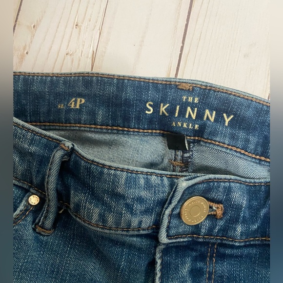 LOFT Skinny Ankle Lace Trim Jeans 4P - Picture 2 of 5